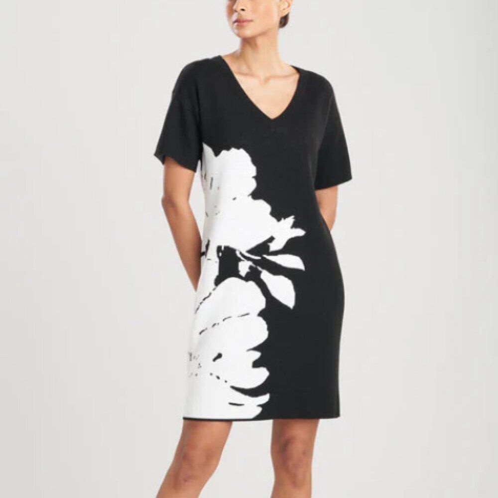 NATORI SIZE MEDIUM SAYURI SHADOW MANDALAY SWEATER DRESS